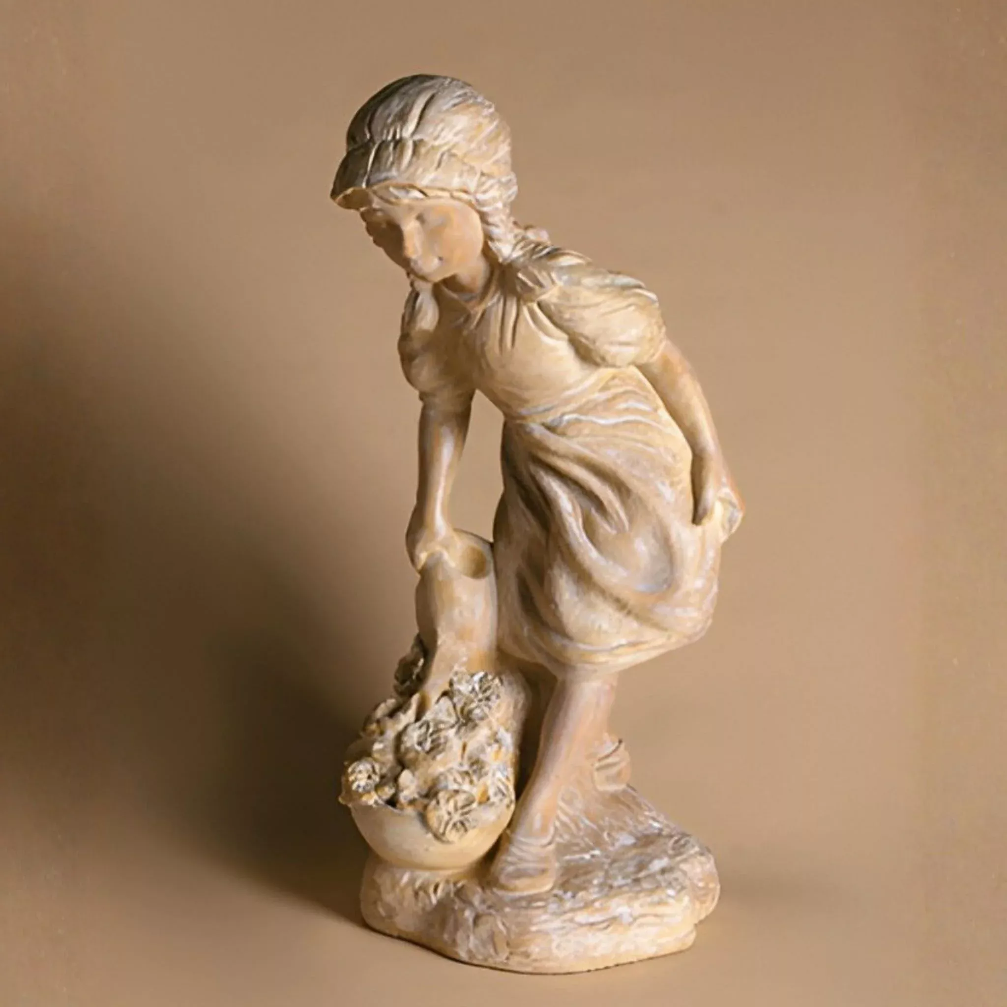 spring-watering-concrete-garden-statue-fiore-7031 Spring Watering Concrete Garden Statue - Fiore #7031