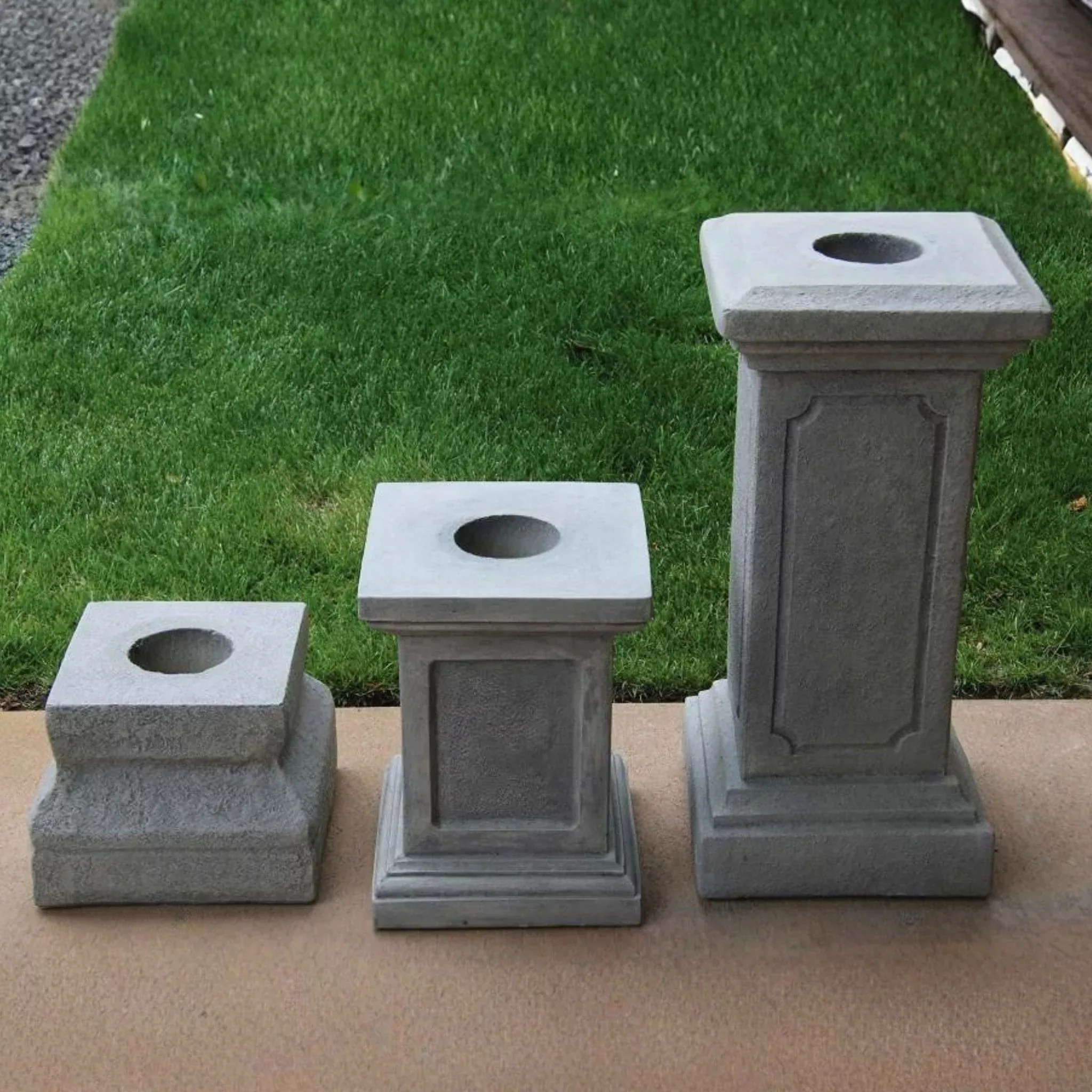 Square Concrete Planter Pedestals - Massarellis