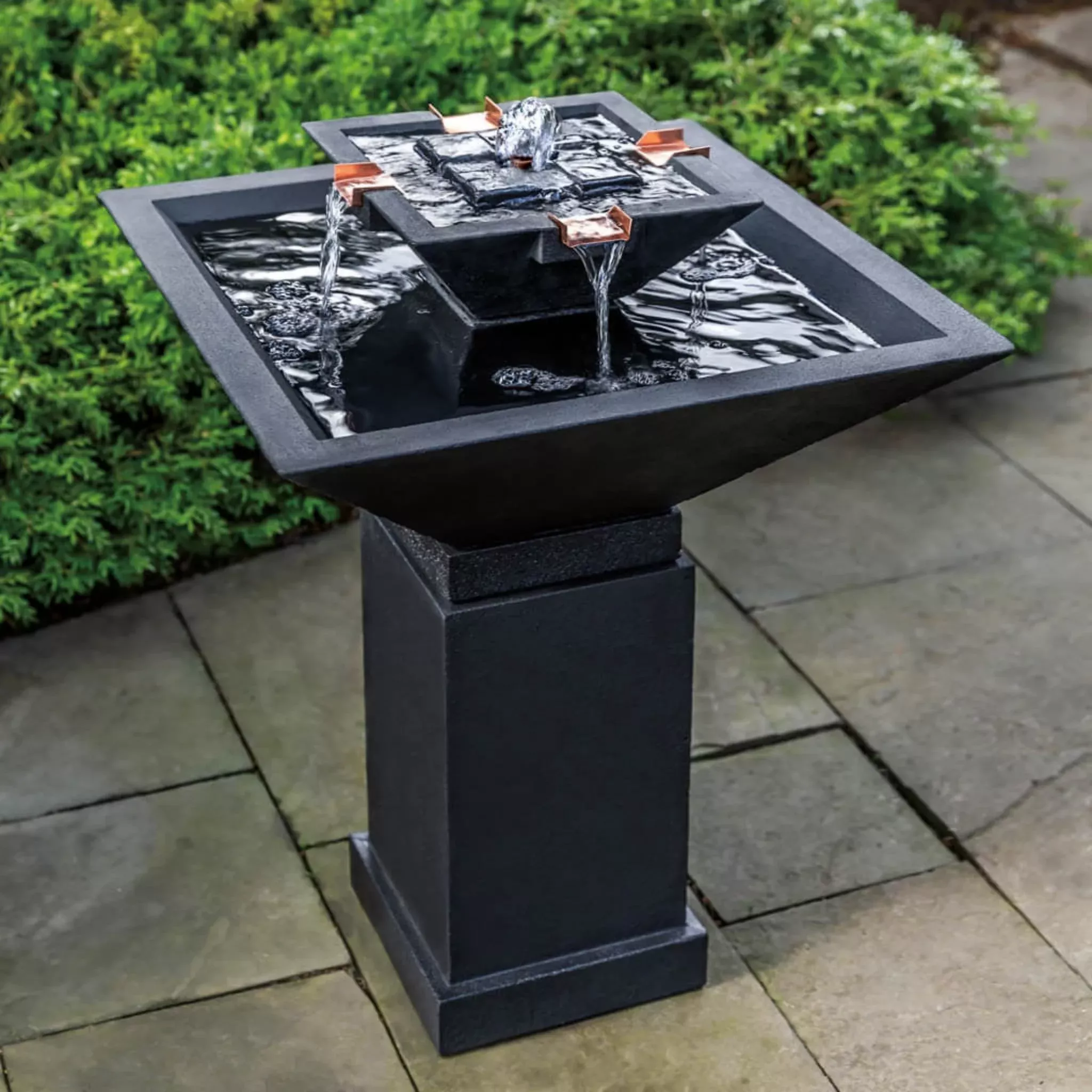 square-one-concrete-fountain-campania-ft349 Square One Concrete Fountain - Campania #FT349