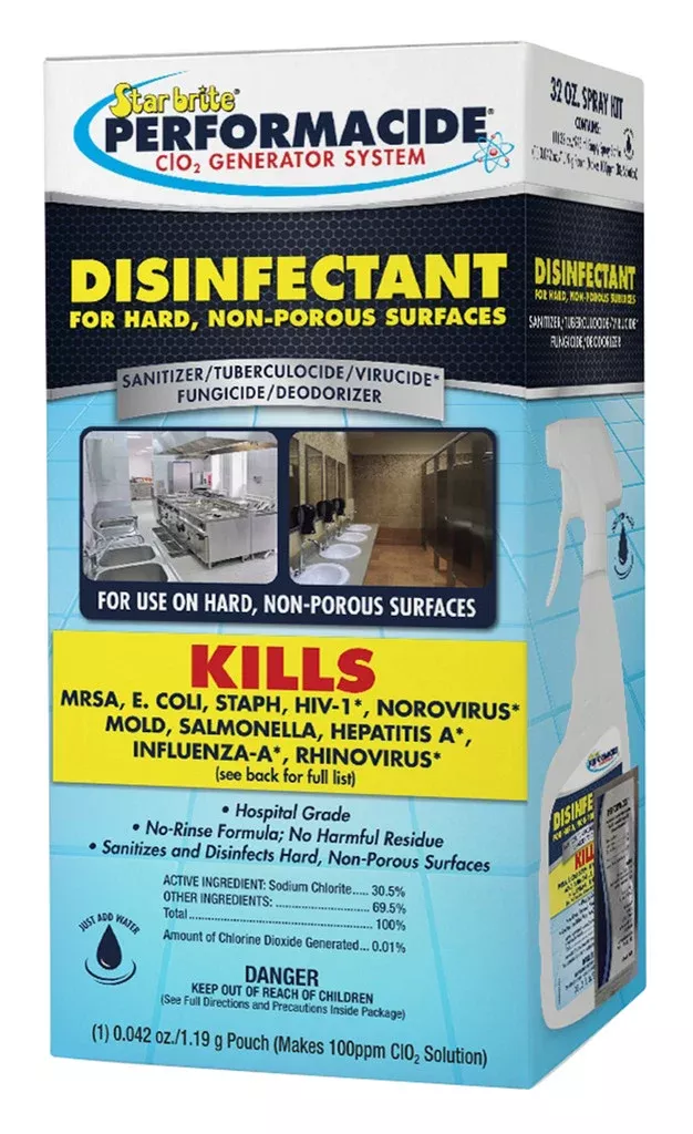 Star Brite Performacide Disinfectant 32 oz Spray Kit