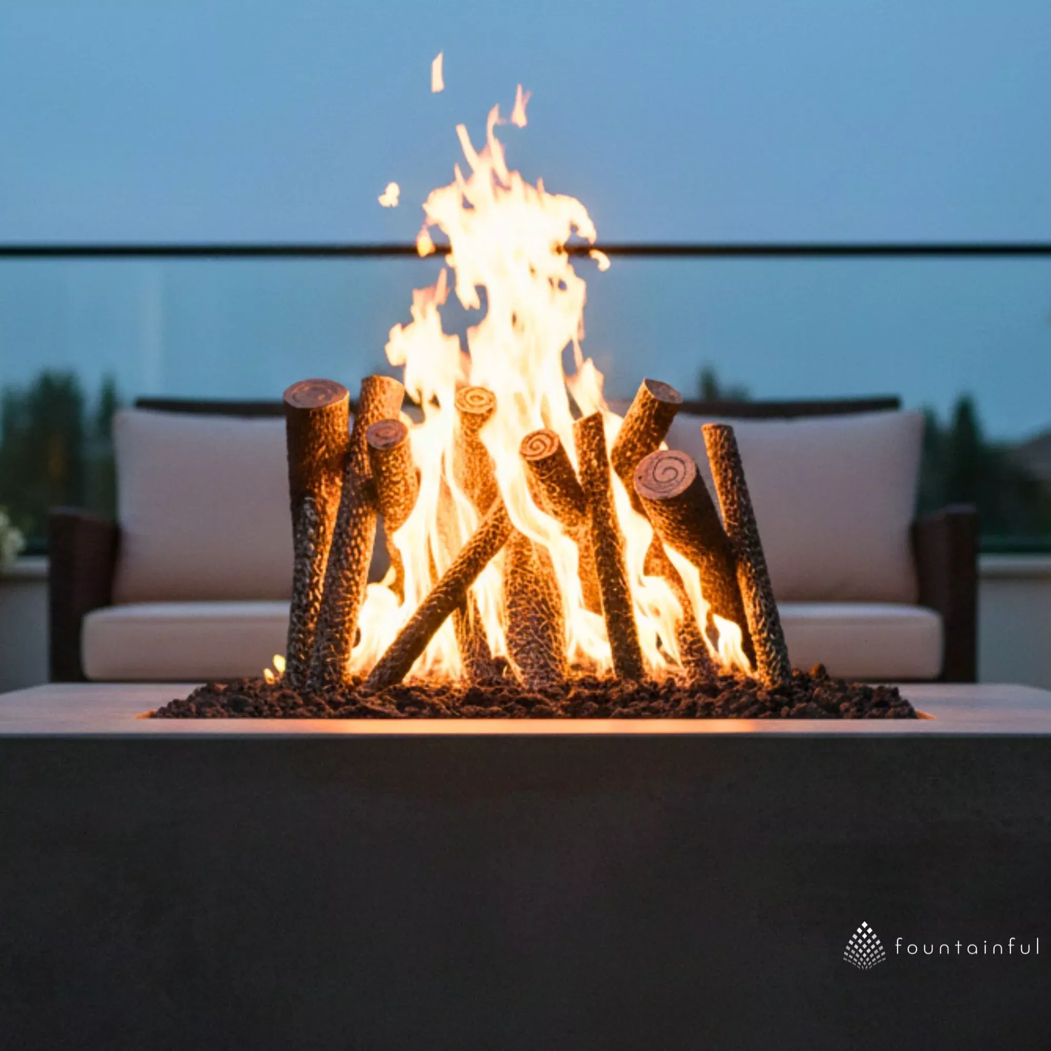 steel-upright-logs-fire-ornament-outdoor-plus Steel Upright Logs Fire Ornament - Outdoor Plus
