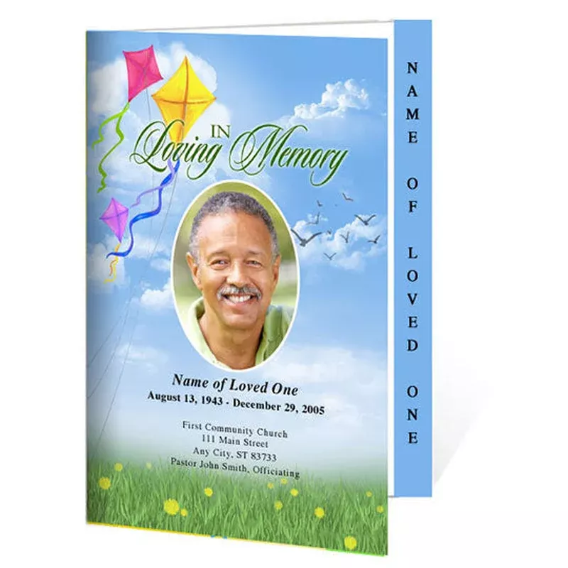 summer-4-sided-graduated-funeral-program-template Summer 4-Sided Graduated Funeral Program Template