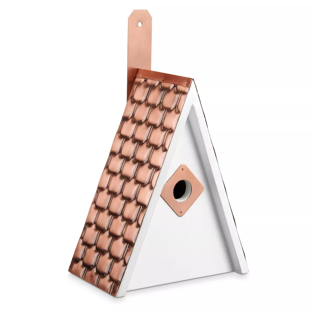 Swiss Chalet Bird House with Copper Roof By Good Directions