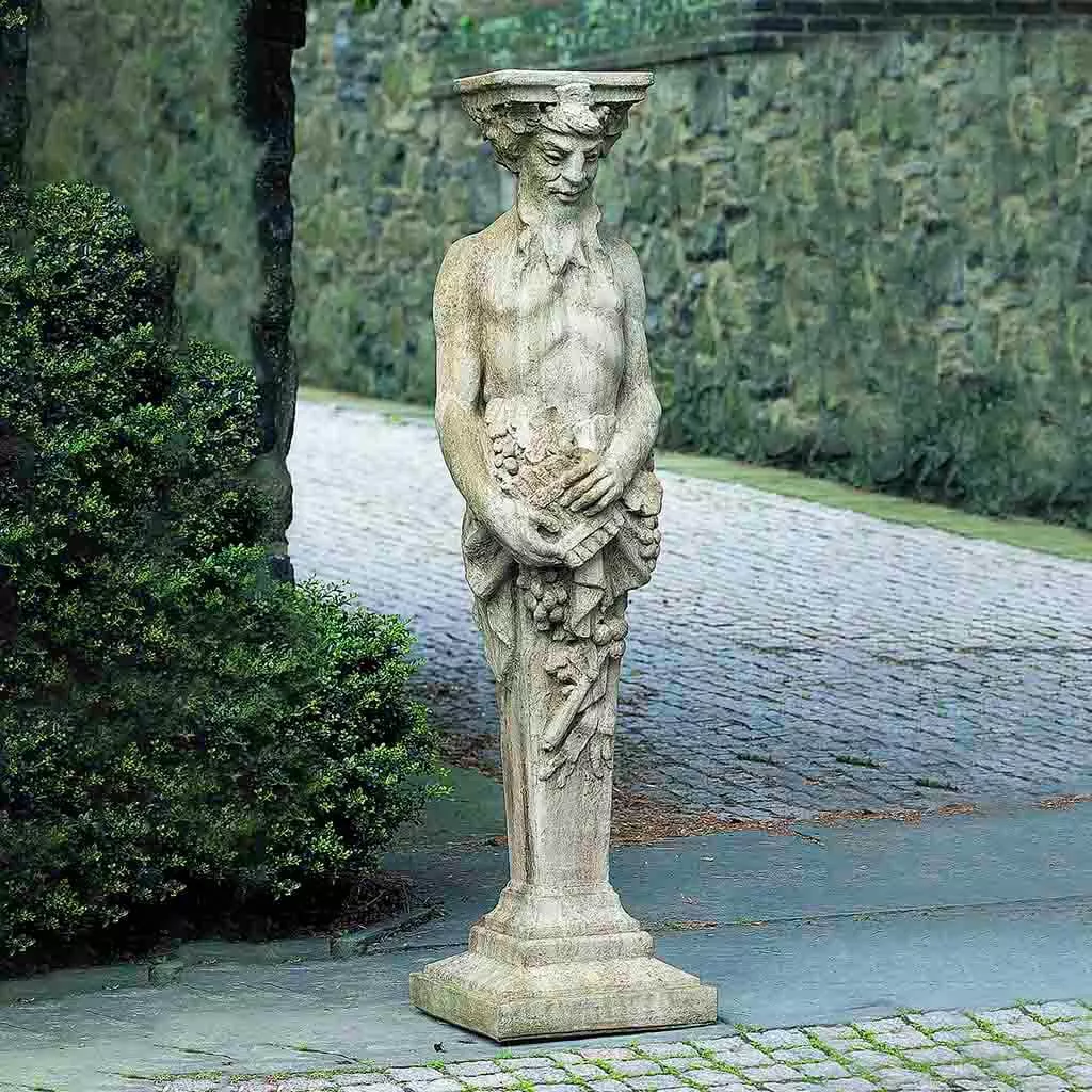 tall-satyr-cast-stone-garden-statue Tall Satyr Cast Stone Garden Statue
