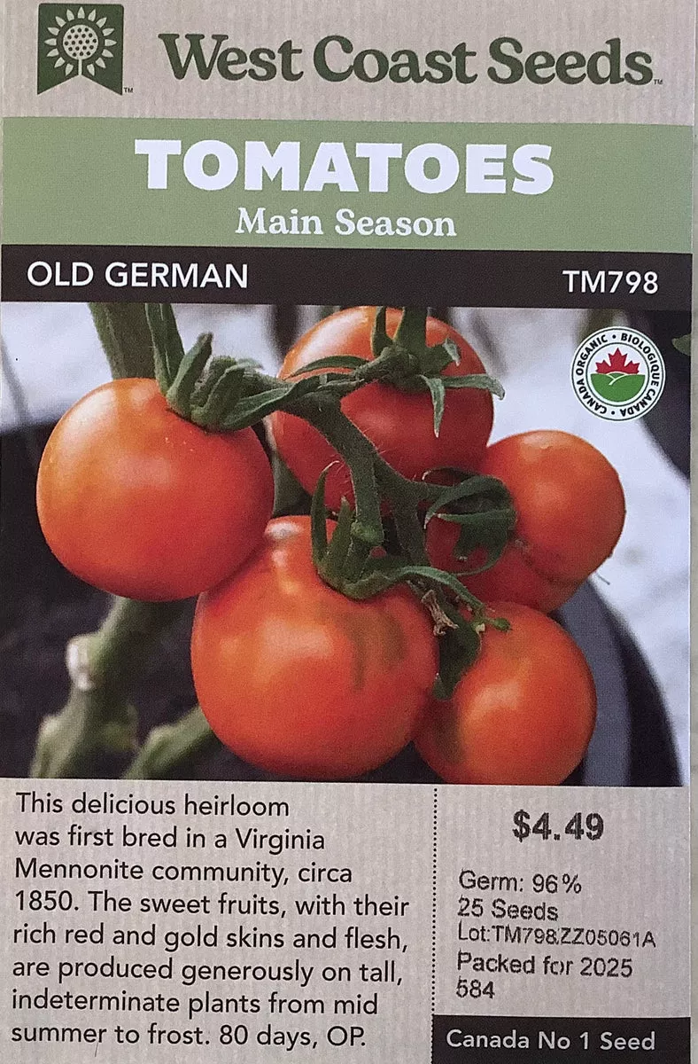 Tomatoes - Old German Certified Organic