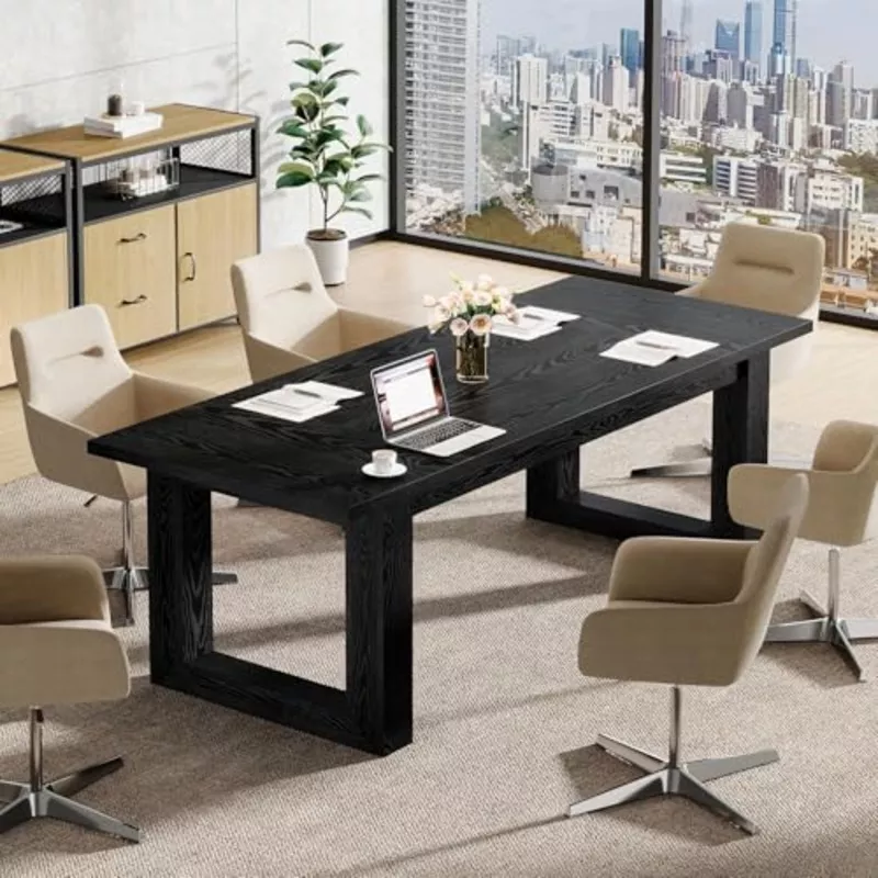 tribesigns-conference-table-motribesigns-conference-table-modern-meeting-table-5 Tribesigns Conference Table, MoTribesigns Conference Table, Modern Meeting Table, 5 ft Wood Conference Room Tabledern Meeting Table, 5 ft Wood Conference Room Table, Large Rectangular Business Furniture Seminar for Boardroom (1, Black)