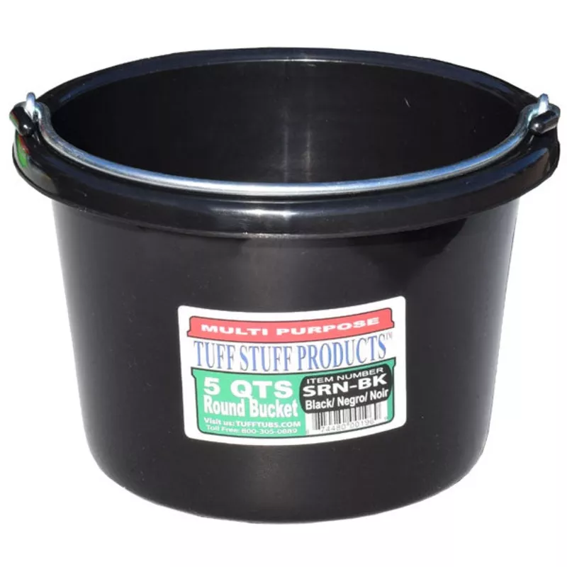 Tuff Stuff Round Bucket Black