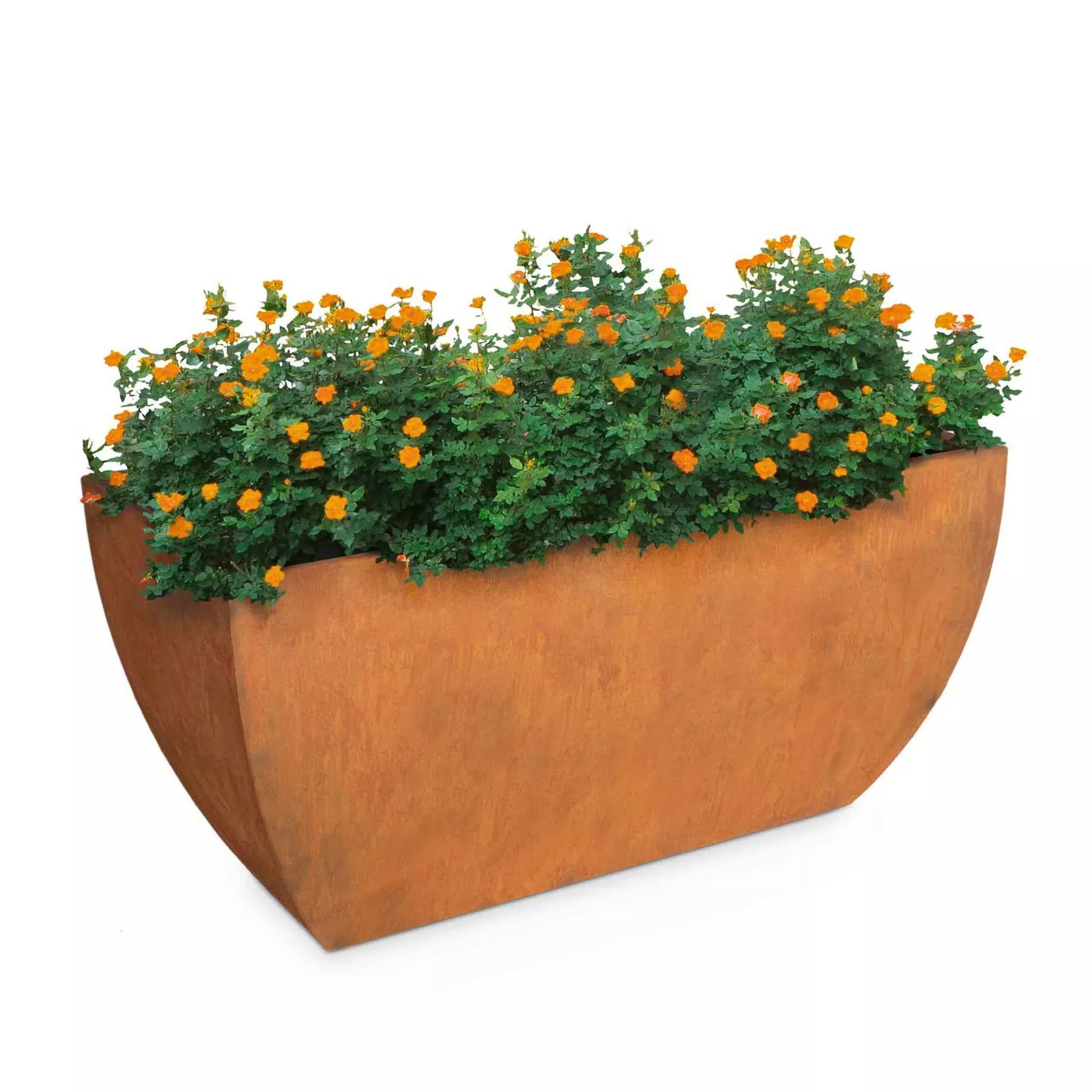 tuscon-rectangular-corten-steel-planter-outdoor-plus Tuscon Rectangular Corten Steel Planter - The Outdoor Plus