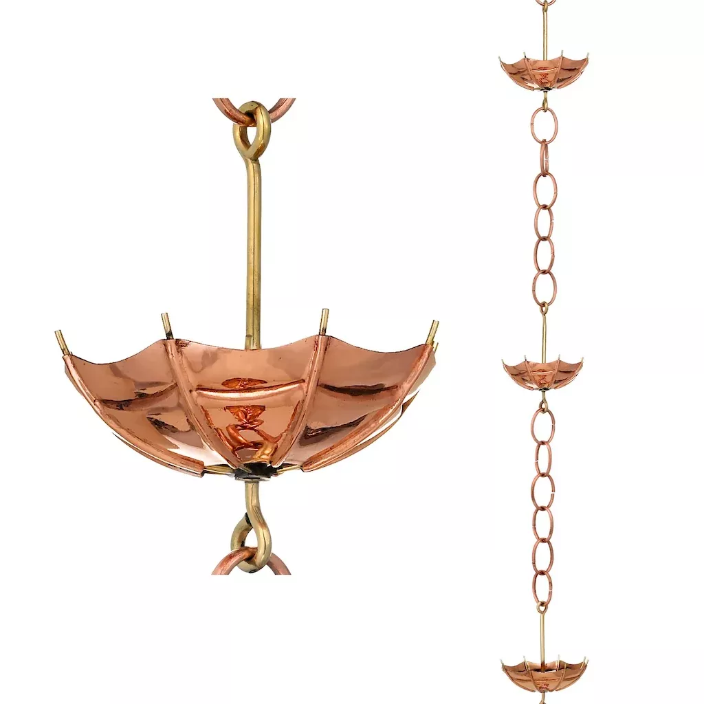 umbrella-copper-8-5-ft-rain-chain-by-good-directions Umbrella Copper 8.5 ft. Rain Chain By Good Directions