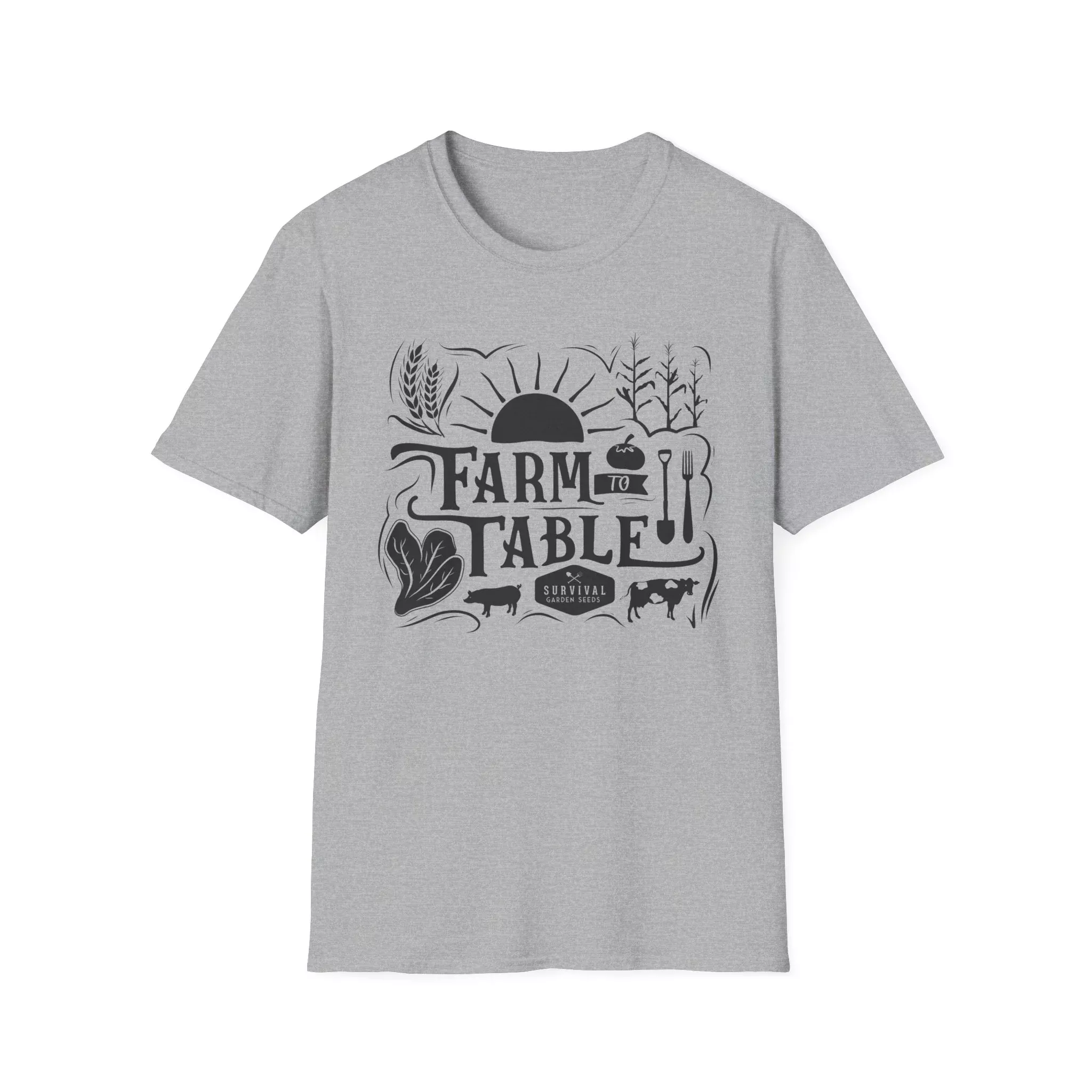 Unisex Tee - "Farm to Table" (black design)