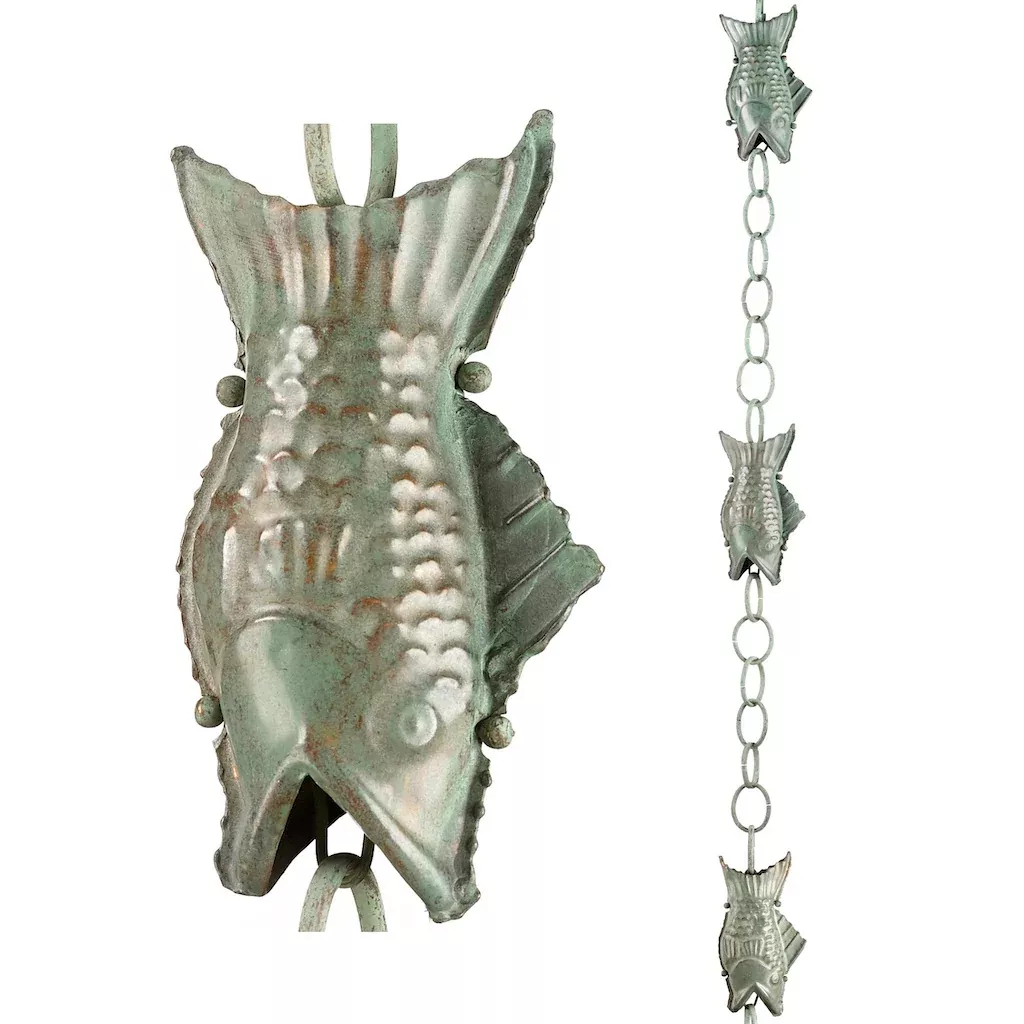 verde-fish-8-5-ft-rain-chain-by-good-directions Verde Fish 8.5 ft Rain Chain By Good Directions