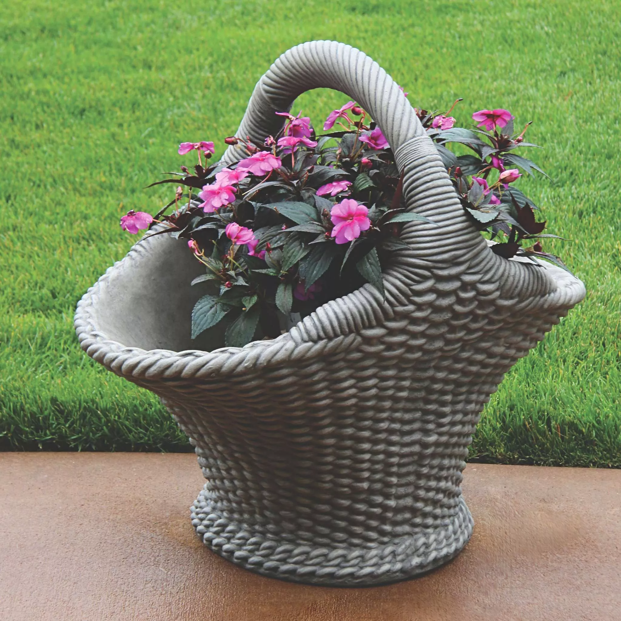 victorian-basket-large-concrete-planter-massarellis-6579 Victorian Basket (Large) Concrete Planter - Massarellis #6579