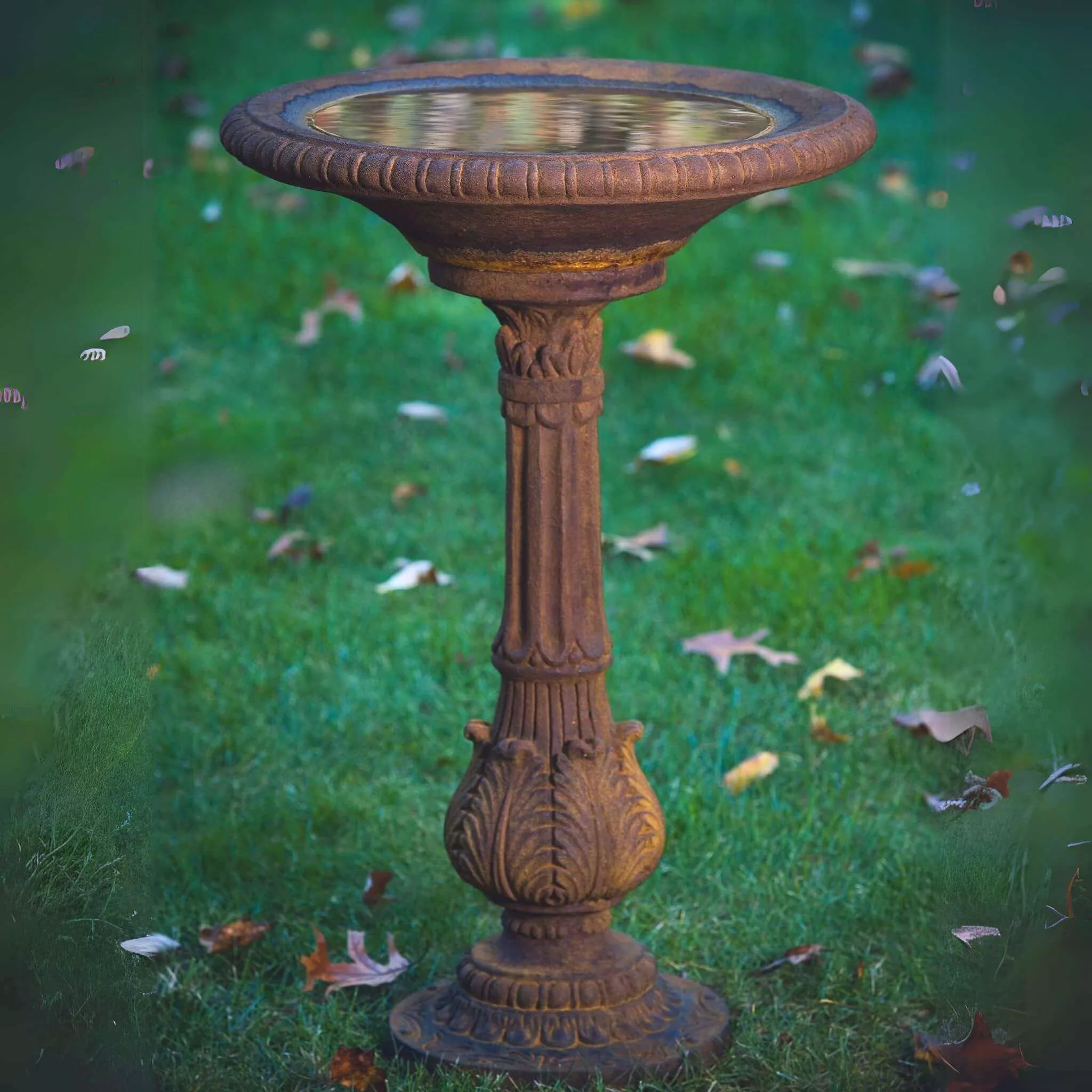 victorian-fern-leaf-concrete-bird-bath-massarellis-9703 Victorian Fern Leaf Concrete Bird Bath - Massarellis #9703