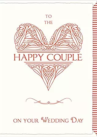 wedding-card-happy-couple-red-heart-design Wedding Card- Happy Couple Red Heart Design