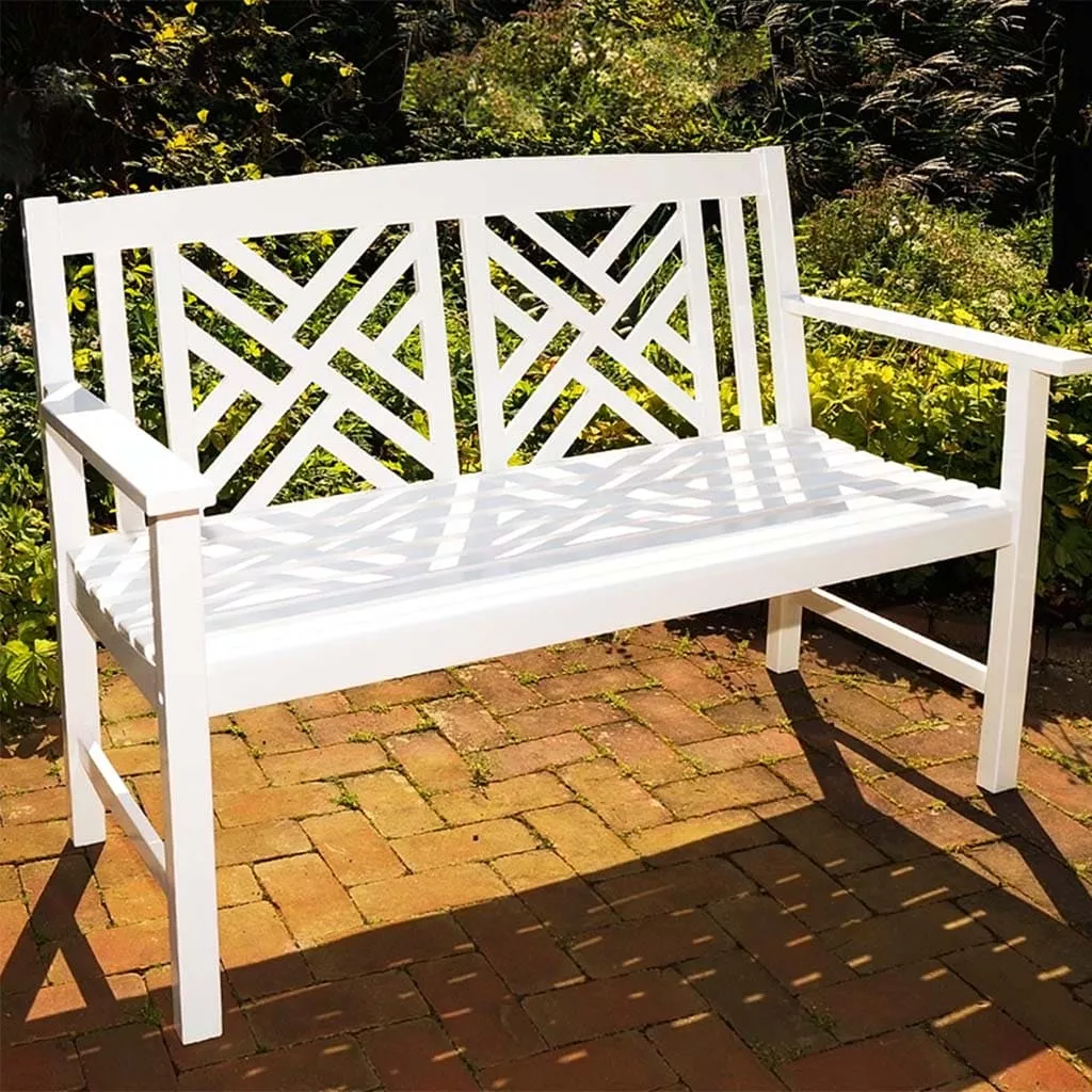 white-fretwork-bench-by-achla-designs White Fretwork Bench by Achla Designs