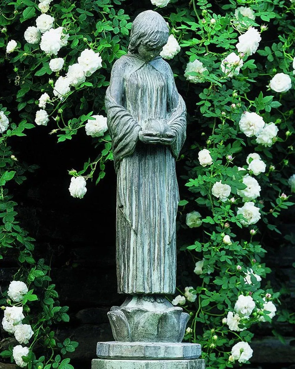 wood-nymph-cast-stone-garden-statue Wood Nymph Cast Stone Garden Statue