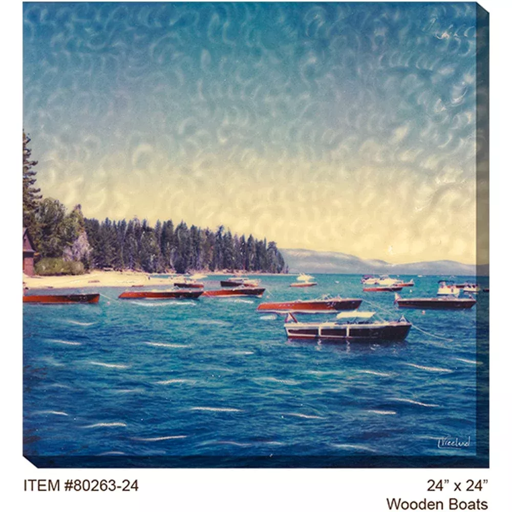 wooden-boats-outdoor-canvas-art Wooden Boats Outdoor Canvas Art