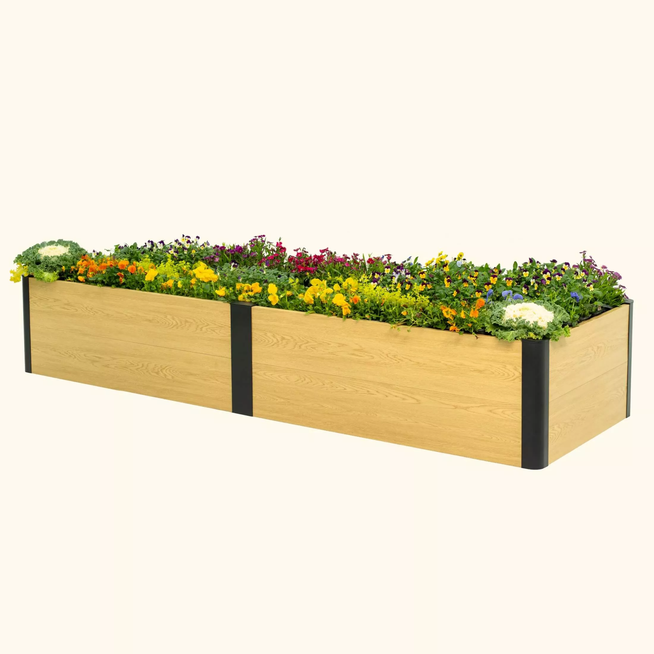 woodgrain-metal-raised-garden-bed-2-x-8 Woodgrain Metal Raised Garden Bed 2' x 8'