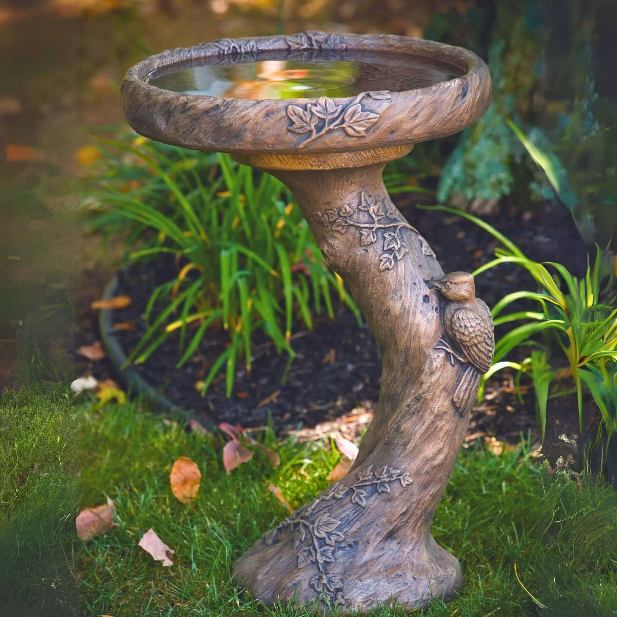 Woodscape Concrete Bird Bath - Massarellis #9125
