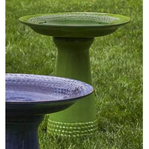 Yellow Green Tattersall Birdbath