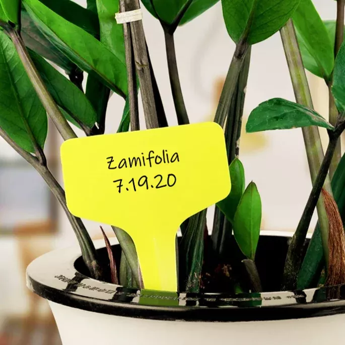 Yellow T-Shaped Plant Labels