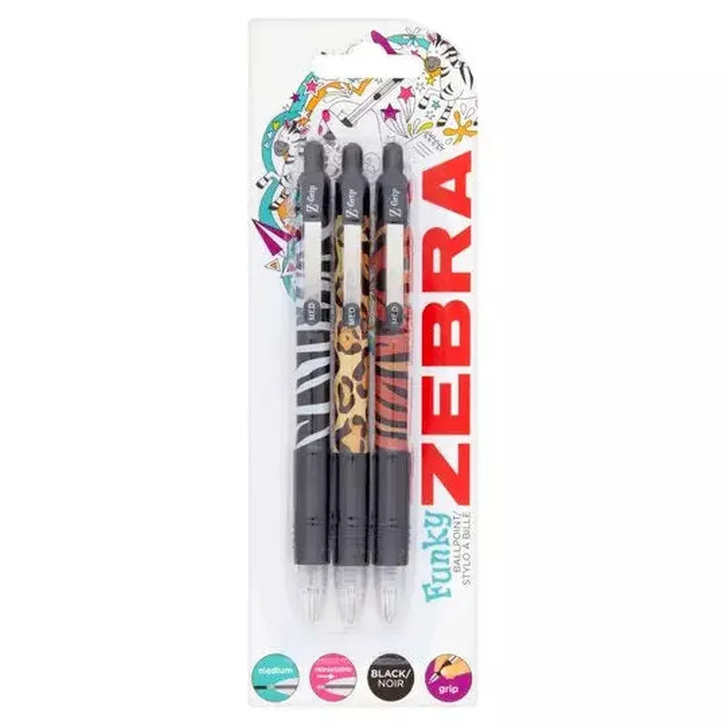 zebra-z-grip-3-pack-animal-ballpoint Zebra Z-grip 3 Pack Animal Ballpoint
