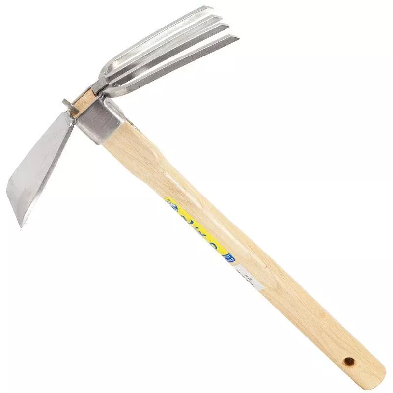 zenport-stainless-steel-hoe-fork-combo Zenport Stainless Steel Hoe & Fork Combo